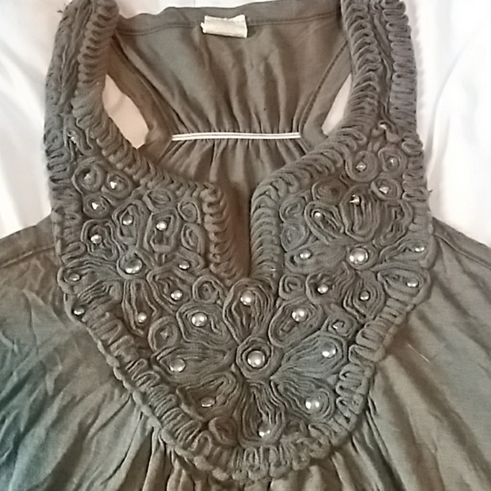 Boho Olive Tank Top